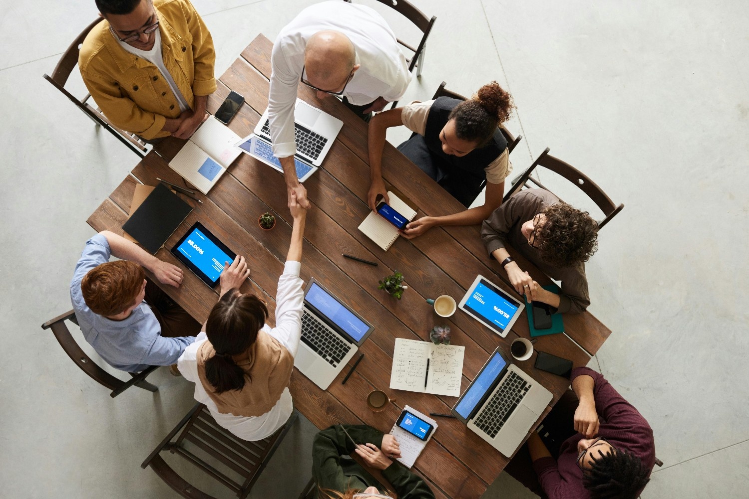 A team of people working together